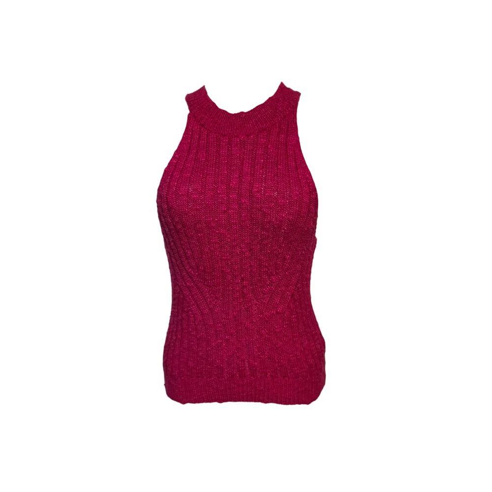 By‎ Anthropologie Red Knit Sleeveless Tank Top Size XS casual go out top